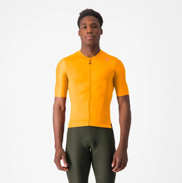 CASTELLI Cyklistický dres s krátkým rukávem - ESPRESSO - oranžová