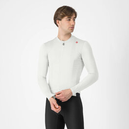CASTELLI Cyklistický dres s dlouhým rukávem letní - ESPRESSO - bílá