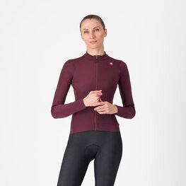 CASTELLI Cyklistický dres s dlouhým rukávem zimní - ESPRESSO THERMAL W LS - červená
