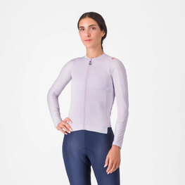 CASTELLI Cyklistický dres s dlouhým rukávem letní - ESPRESSO - fialová