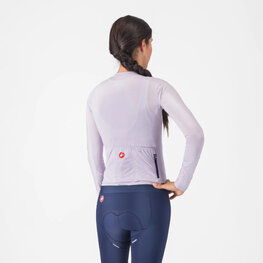 CASTELLI Cyklistický dres s dlouhým rukávem letní - ESPRESSO - fialová