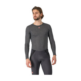 CASTELLI Cyklistické triko s dlouhým rukávem - MEDIO BASE LAYER - šedá