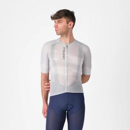 CASTELLI Cyklistický dres s krátkým rukávem - CLIMBER'S A/C - stříbrná