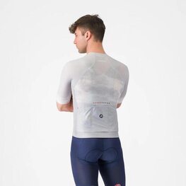 CASTELLI Cyklistický dres s krátkým rukávem - CLIMBER'S A/C - stříbrná