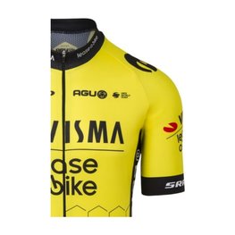 AGU Cyklistický dres s krátkým rukávem - REPLICA VISMA | LEASE A BIKE 2024 - žlutá/černá