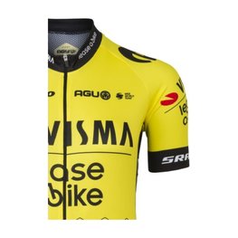 AGU Cyklistický dres s krátkým rukávem - REPLICA VISMA | LEASE A BIKE W 2024 - žlutá/černá
