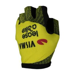 RAPIDGEAR Cyklistické rukavice krátkoprsté - VISMA TDF25 REPLICA GLOVES - žlutá/černá