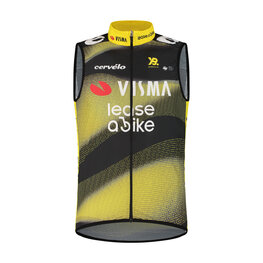 RAPIDGEAR Cyklistická vesta - VISMA TDF25 REPLICA WINDBODY - žlutá/černá