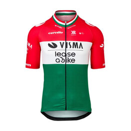 RAPIDGEAR Cyklistický dres s krátkým rukávem - REPLICA VISMA HUNGARIAN CHAMP 2025 - červená/bílá/zelená