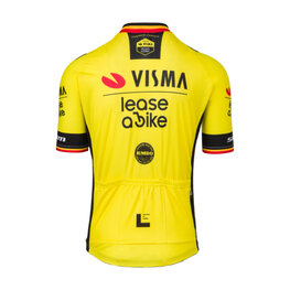 RAPIDGEAR Cyklistický dres s krátkým rukávem - TEAM VISMA BELGIUM CHAMPION 2025 - žlutá