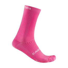 CASTELLI Cyklistické ponožky klasické - GIRO LOGO 18 - růžová