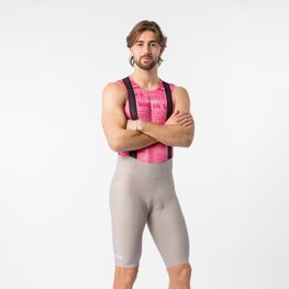 CASTELLI Cyklistické kalhoty krátké s laclem - GIRO TROFEO 2 - béžová