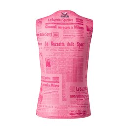 CASTELLI Cyklistické triko bez rukávů - GAZZETTA DELLO SPORT - růžová