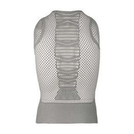 Q36.5 Cyklistické triko bez rukávů - BASE LAYER 0 MESH - šedá