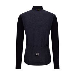 SANTINI Cyklistický dres s dlouhým rukávem letní - UCI WORLD CHAMPION - černá