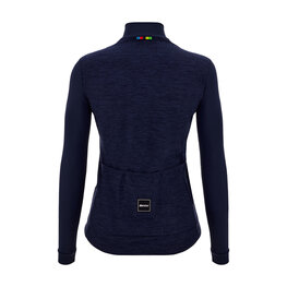 SANTINI Cyklistický dres s dlouhým rukávem zimní - UCI OFFICIAL W - modrá