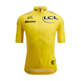SANTINI Cyklistický dres s krátkým rukávem - TOUR DE FRANCE - YELLOW JERSEY - žlutá