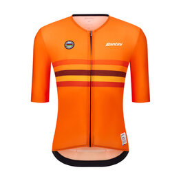 SANTINI Cyklistický dres s krátkým rukávem - UCI WORLD CHAMPION NETHERLANDS - oranžová