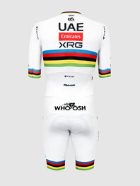 PISSEI Cyklistická kombinéza - TADEJ POGACAR WORLD CHAMP ROAD - bílá