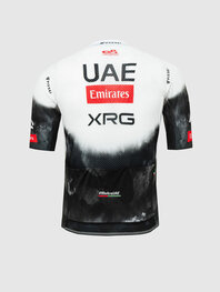 PISSEI Cyklistický dres s krátkým rukávem - UAE TEAM EMIRATES 2025 REPLICA - bílá/černá