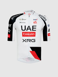 PISSEI Cyklistický dres s krátkým rukávem - UAE TEAM EMIRATES - XRG 2026 REPLICA - bílá/černá/červená