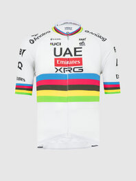 PISSEI Cyklistický dres s krátkým rukávem - TADEJ POGACAR WORLD CHAMP REPLICA - bílá