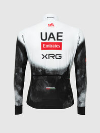 PISSEI Cyklistický dres s dlouhým rukávem zimní - UAE TEAM EMIRATES - XRG 2025 REPLICA - bílá/černá