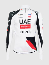 PISSEI Cyklistický dres s dlouhým rukávem letní - UAE TEAM EMIRATES - XRG 2026 REPLICA - bílá/červená/černá