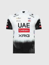 PISSEI Cyklistické triko s krátkým rukávem - UAE TEAM EMIRATES 2025  - bílá/černá