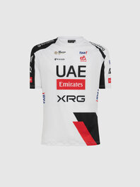 PISSEI Cyklistické triko s krátkým rukávem - UAE TEAM EMIRATES - XRG 2026  - bílá/černá/červená