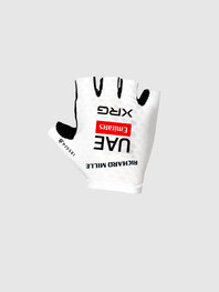 PISSEI Cyklistické rukavice krátkoprsté - UAE TEAM EMIRATES XRG 2025 - bílá/černá