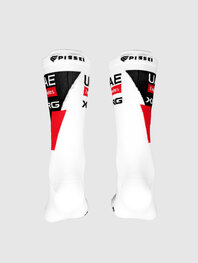 PISSEI Cyklistické ponožky klasické - UAE TEAM EMIRATES - XRG 2026  - bílá/černá/červená