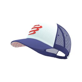 COMPRESSPORT Cyklistická čepice - TRUCKER CUP - modrá/bílá