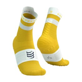 COMPRESSPORT Cyklistické ponožky klasické - PRO RACING SOCKS V4.0 RUN - žlutá