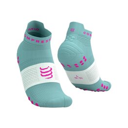 COMPRESSPORT Cyklistické ponožky kotníkové - PRO RACING SOCKS V4.0 RUN - tyrkysová