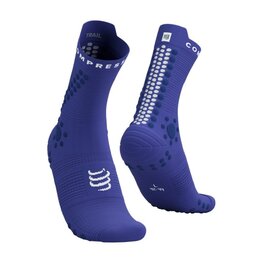 COMPRESSPORT Cyklistické ponožky klasické - PRO RACING SOCKS V4.0 TRAIL - modrá