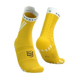 COMPRESSPORT Cyklistické ponožky klasické - PRO RACING SOCKS V4.0 TRAIL - žlutá