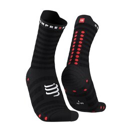 COMPRESSPORT Cyklistické ponožky klasické - PRO RACING SOCKS V4.0 ULTRALIGHT RUN - černá