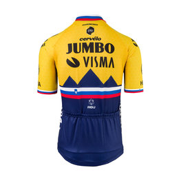 AGU Cyklistický dres s krátkým rukávem - JUMBO-VISMA 2021 - modrá/žlutá