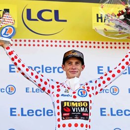 AGU Cyklistické rukavice krátkoprsté - JUMBO-VISMA 2022 - červená/bílá