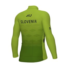 ALÉ Cyklistický dres s dlouhým rukávem zimní - SLOVENIA NATIONAL 23 - zelená