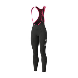 ALÉ Cyklistické kalhoty dlouhé s laclem - WINTER LADY - černá