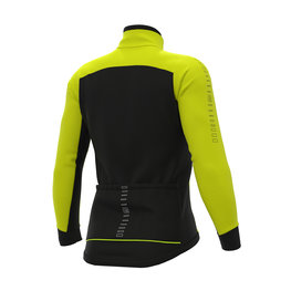 ALÉ Cyklistická zateplená bunda - FONDO WINTER - černá/žlutá