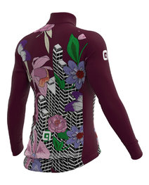 ALÉ Cyklistický dres s dlouhým rukávem zimní - PR-R CITY LADY WNT - bordó