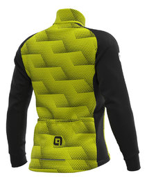 ALÉ Cyklistická zateplená bunda - SOLID SHARP - černá/žlutá