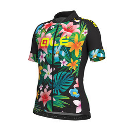 ALÉ Cyklistický dres s krátkým rukávem - SARTANA KIDS - černá/vícebarevná