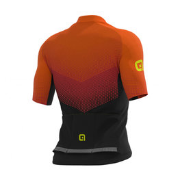ALÉ Cyklistický dres s krátkým rukávem - DELTA - červená/černá/oranžová