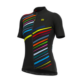 ALÉ Cyklistický dres s krátkým rukávem - FLASH LADY - černá