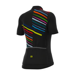 ALÉ Cyklistický dres s krátkým rukávem - FLASH LADY - černá
