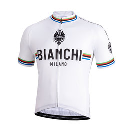 BIANCHI MILANO Cyklistický dres s krátkým rukávem - NEW PRIDE - černá/bílá